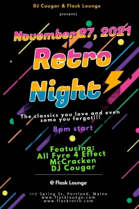 Retro Party at Flask Lounge @ Flask Lounge | Portland | Maine | United States
