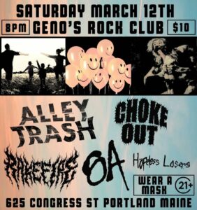 Alley Trash, Choke Out, Hopeless Losers at Geno's Rock Club @ Geno's Rock Club | Portland | Maine | United States