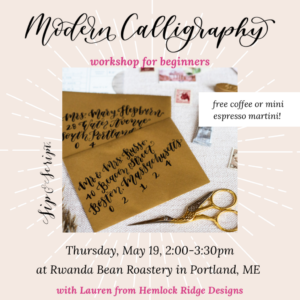 Coffee and Calligraphy at Rwanda Bean @ Rosemont Market & Wine Bar | Portland | Maine | United States