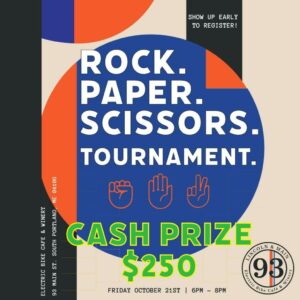 Rock, Paper, Scissors Tournament at Electric Bike Cafe @ Electric Bike Cafe | South Portland | Maine | United States