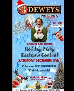 Holiday Party Costume Contest at Three Dollar Deweys @ Three Dollar Dewey's | Portland | Maine | United States