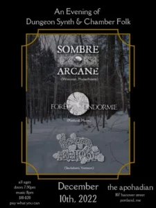 Sombre Arcane / Forêt Endormie / Alehoof at Apohadion Theater @ Apohadian Theater | Portland | Maine | United States
