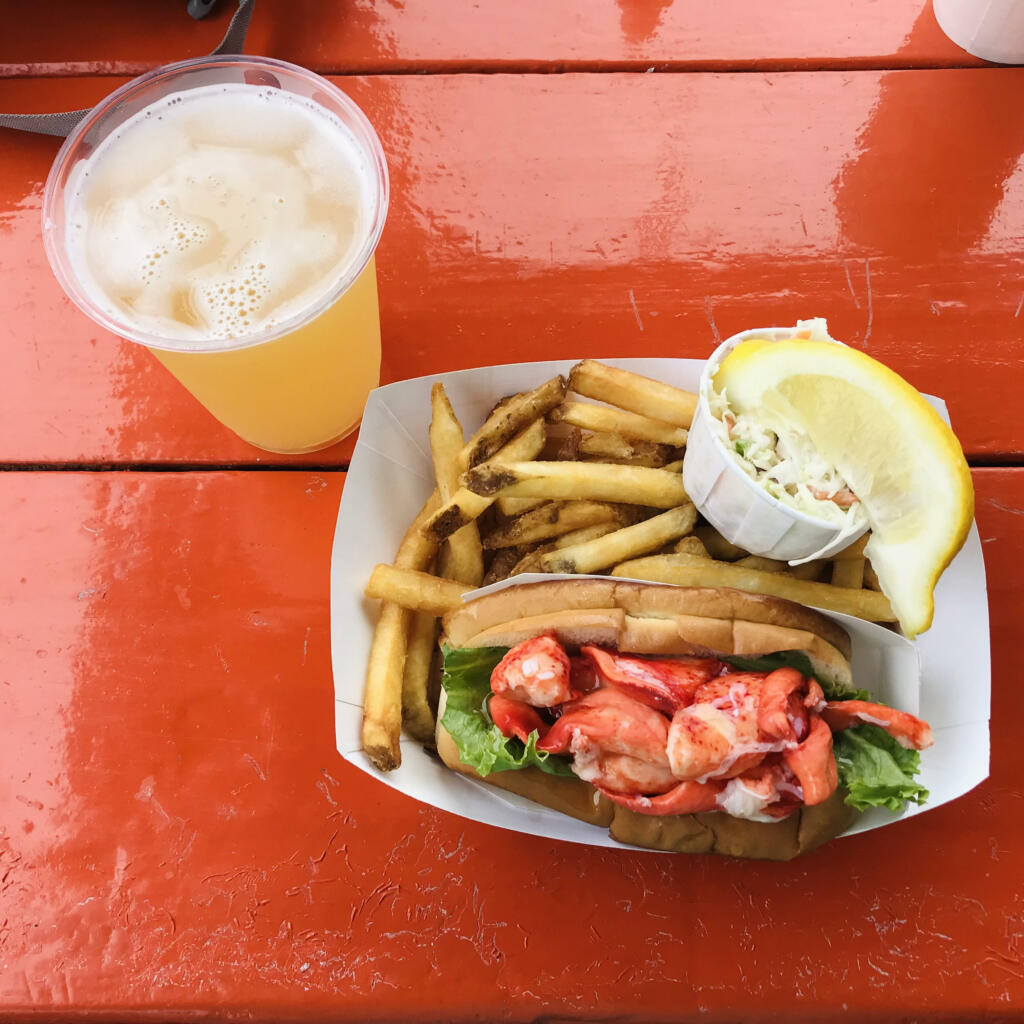 Lobster, fries, beer