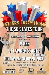 Official Maine Stop: Letters From Home 50-States Tour at St. Lawrence Arts @ St Lawrence Arts | Portland | Maine | United States