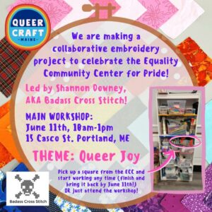 Embroidered Pride Banner Community Project and Workshop @ EQUALITY COMMUNITY CENTER | Portland | Maine | United States