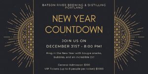 New Year's Eve Bash at Batson River @ Batson River Brewing & Distilling | Portland | Maine | United States