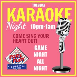 Karaoke Night at Fore Play @ Fore Play | Portland | Maine | United States