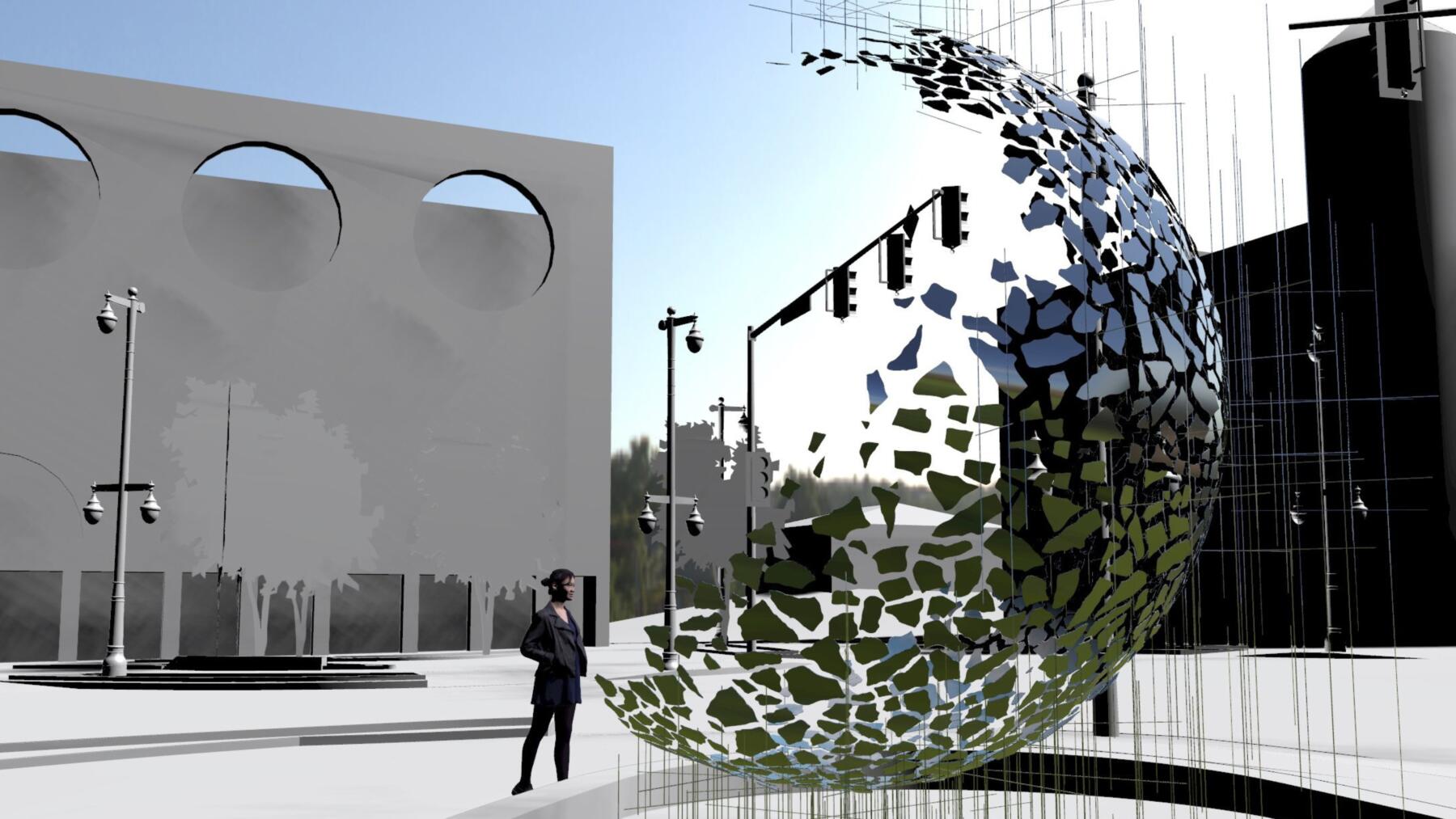 Sarah Sze Sculpture Rendering Courtesy of Congress Square Redesign