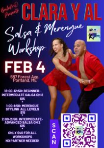 BailaME Presents: Salsa & Merengue Workshop with Clara y Al @ VFW Portland (687 Forest Ave, Portland, ME 04103) | Portland | Maine | United States