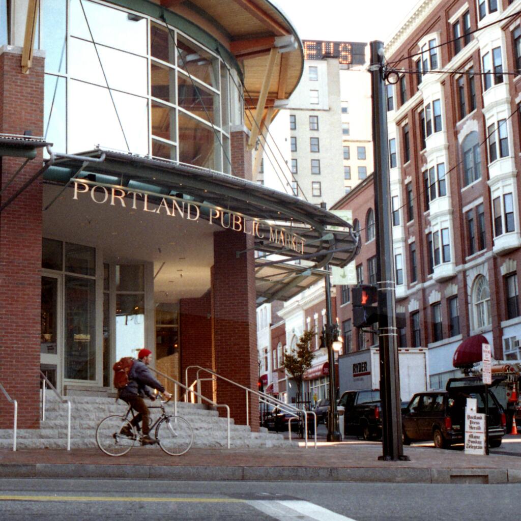 Portland Public Market Shortly After Opening in 1998 Courtesy of Portland Public Library